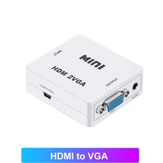 AV RCA-HDMI 어댑터 HDMI-AV RCA HDMI-VGA-HDMI AV-VGA 변환기 VGA-AV RCA-Xbox360 DVD PS3, 01 China Mainland, 05 HD-MI to VGA White
