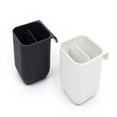 책상 수납 모니터부착 수납함 펜 보관함, 정사각 그레이, 1개