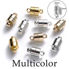 원형 자석 연결 걸쇠 비즈 라인석 참 펜던트 DIY 커플 마그네틱 버클 쥬얼리 팔찌 14mm 16mm 5 세트, 22 style27