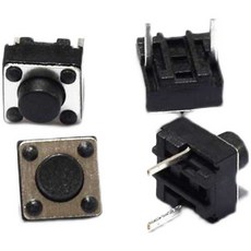 AI電子 輕觸開關中2腳微動立式按鍵開關6x6x5mm, 1個