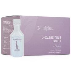 FARMASi Nutriplus L 카르니틴 샷 드링크 1500mg 카르니틴 녹차 추출물 및 비타민 B6 시트러스 맛 무설탕 카페인 프리 12 x 50ml 264167
