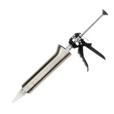 시멘트주입기 몰탈 미장 스텐 틈새 주입건 사춤기 타일 고압, 6 도톰하고 긴 스테인리스 스틸 한 자루 총