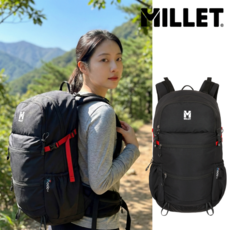 밀레 등산가방 32L 배낭 남녀공용 백팩, 블랙