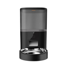 6L大容量寵物自動餵食器 高密度防潮 APP遠程操控, Black, 1個, 6L
