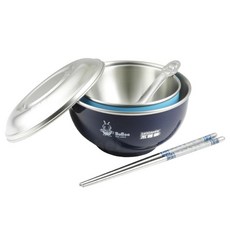 寶石牌 香醇國中小學不鏽鋼便當盒餐具四件組, 香醇304四件組白色+黃