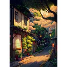 일본 거리 벚꽃 포스터 그림 캔버스 팝아트 액자 홈데코 레트로 클래식 빈티지 유니크 화려, 29