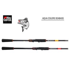Abu Garcia AQUA COLORS SEABASS 釣竿 9尺 橘色/魂動紅 8-34g/15-48g, 1個, ACSBS-902ML-OR橘色
