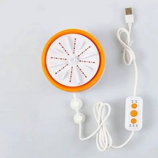 APDMCMS 111770 휴대용 USB 미니 세탁기 속옷 및 양말용 컴팩트 터빈 3단계 속도 조절 가능 기숙사 여행용 공간 절약형 디자인, 노란색