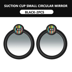 미니 원 클럽맨 컨트리맨용 자동차 후방 사각지대 와이드 앵글 후진 보조 원형 거울, 1개, 2. black-2PCS