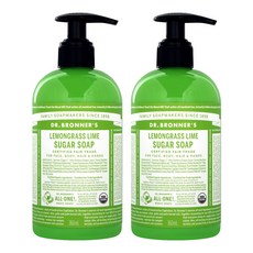 닥터브로너스 레몬그라스 라임 슈가솝, 360ml, 2개