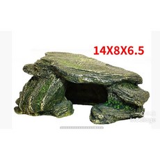 一心 水族 大小爬台 浮台 浮島 寵物爬坡 躲避屋 魚缸造景, 1個, 青石曬台