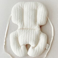 돗투돗x마롤로뜨 체어라이너 유아시트 아기의자 방석 식탁의자 시트, 누빔아이보리, 1개