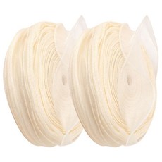 방구석상인 오간디 쉬폰 리본 대용량 40mm, 아이보리 73m