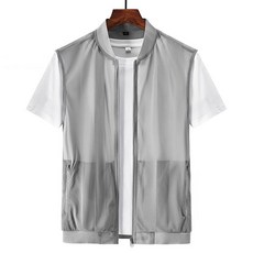남자 여름 야상 조끼 얇은 메쉬 펀칭 포켓 조끼 자켓 Men's Vest 뉴타임즈 L734H265