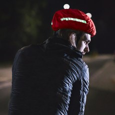 잘츠만 야간반사 방수 헬멧커버, 1개, Red