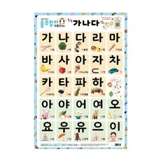 혜명잡화몰 새샘 사운드벽보 룰루랄라 가나다 / 520mm*765mm - 개 (1개입)