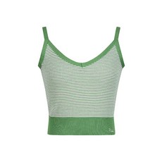 플레이블 P_LABEL 브이넥 로고 스트라이프 끈나시 MK4MP382