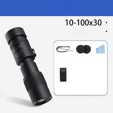 하우즐 단망경 휴대용 HD 배율 망원경 스마트폰, 10-100x30