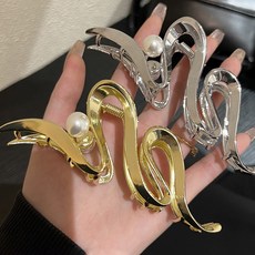 투니스 여성 심플 진주 헤어핀 2개입 14cm