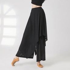 POMTOR 한국무용 풀치마 와이드 팬츠 쉬폰