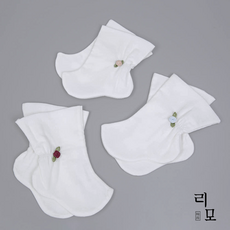 리모한복 장미 면버선 백일 돌