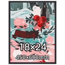 알루미늄 액자 프레임 인테리어 벽걸이 대형 액자, 1개, 블랙