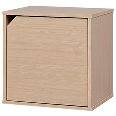 아이리스 컬러 큐빅 공간박스 도어형, 네추럴, 1개