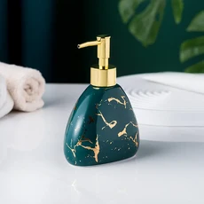 마블링 세라믹 욕실 키트 욕실 5 종 세트 워시 세트 가정용 세면 용품 로션 병 입 컵 칫솔 홀더 비누 접시, Lotion bottle