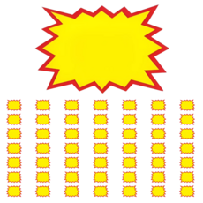 리빙사인 POP 행사 쇼카드 15cm X 11cm, 50개, 번개