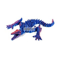 3D 프린터 움직이는 스켈레톤 드래곤 뼈 용 장난감 다관절 프린팅, 고급 보라 레이저, 대형