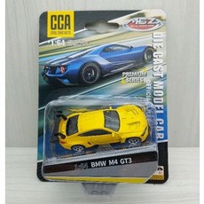 宅米吉 全新包裝現貨 1:64 寶馬 BMW M4 GT3 黃色 避震效果 螺絲底盤 合金滑行車, 1個