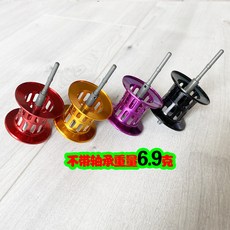 釣魚名人 改裝達瓦 CC80 CR80 輕量長軸杯 微物泛用路亞水滴輪線杯 漁輪配件, 1個, 紅色線杯一個不帶軸承