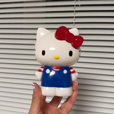 kitty 헬로키티 키티 펜꽂이 펜스탠드 책상정리 사무용품 정리 마스코트 캐릭터 연필꽂이, 레드