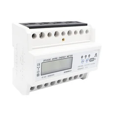 DIN 레일 전원 계량기 레일 장착 3 상 4 와이어 전력계 10-40A, [01] As shown, 01 As shown