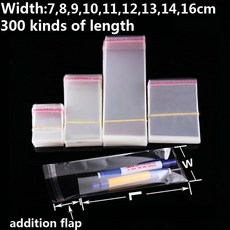 명확한 자기 접착 인감 재 밀봉 가능한 비닐 봉투 생일 셀프 씰링 첼로 셀로판 캔디 쿠키 패키지 식품 포장 가방, 100개 -8cmx13cm, 1개