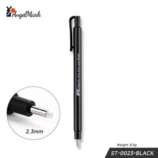 Angel 지우개 기계식 고무 리필 형 펜 프레스 유형 스케치 잉 수정 그림 지우개 미술 용품, 0023 Bla