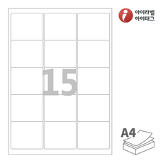 아이라벨 CL235 100장 15칸(3x5) 흰색모조 65x55mm R2 - 스티커 A4 라벨지 - 비트몰 iLabels 라벨프라자 clhj580, 100개, 15칸