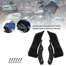 哈雷 Touring Electra Glide Road Glide Road King 頭罩側風翼（改裝可調式）, 1個, Black