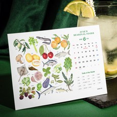 런던앤코 2026년 제철음식 달력 제철 달력 냉장고 달력, 1개