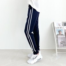 잘빠진 여성용 냉감 통기성 썸머 밴딩 쿨 두줄라인 조거 팬츠