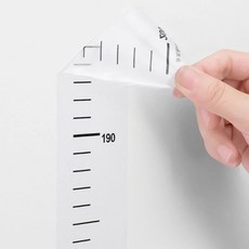 투명 키재기 스티커 키측정 눈금자 시트지 2M