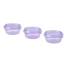 이케아 PRUTA 프루타 투명 식품보관용기 70ml 3개입 미니반찬통 밀폐용기 도시락반찬통, 라일락_305.971.02