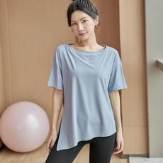 瑜伽服 圓領開叉上衣 運動短袖 速乾彈力 健身跑步透氣舒適女款運動衣