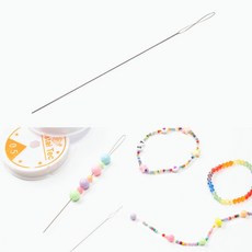 비즈공예용 구슬끼우기 비즈바늘 비딩바늘 5종, 0.3mm, 1개