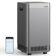 Nuwave Forever Plus 가정용 공기 청정기 세척 가능한 필터 최대 3 210제곱피트(3 210제곱피트)의 넓은 면적 폐기물 없는 공기 필터 시스템 스마트 W