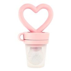 Firgi 幼兒心形手柄矽膠果汁過濾器, 1入, 粉色
