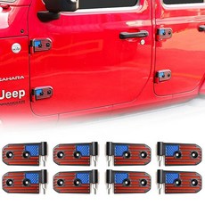 미국출고 아마존4.5+ 188002 RERPRO JL 알루미늄 도어 힌지 키트 2018-2025 지프 랭글러 JLU 글래디에이터 JT 언리미티드 루비콘 사하라 스포츠 액세서리, 멀티컬러