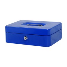 자물쇠 소형금고 미니돈통 수납함 캐쉬박스, 돈통(대형)_블루
