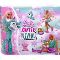 Barbie Cutie Reveal 驚喜造型娃娃 倒數日曆 24件組, 1個