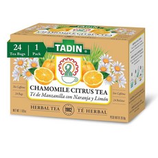 Tadin 카모마일 시트러스 티 허브 티 카페인 프리 박스당 티백 24개 1팩